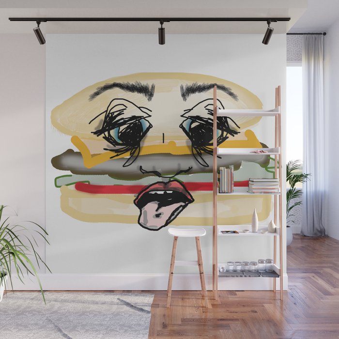 Faceburger Wall Mural