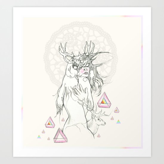 ° The cream doily ° Art Print