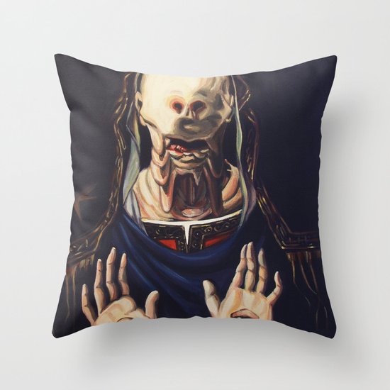 Pale Man With Crown Throw Pillow