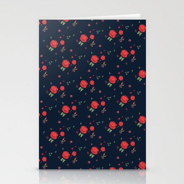 Classic western rose pattern Stationery Cards