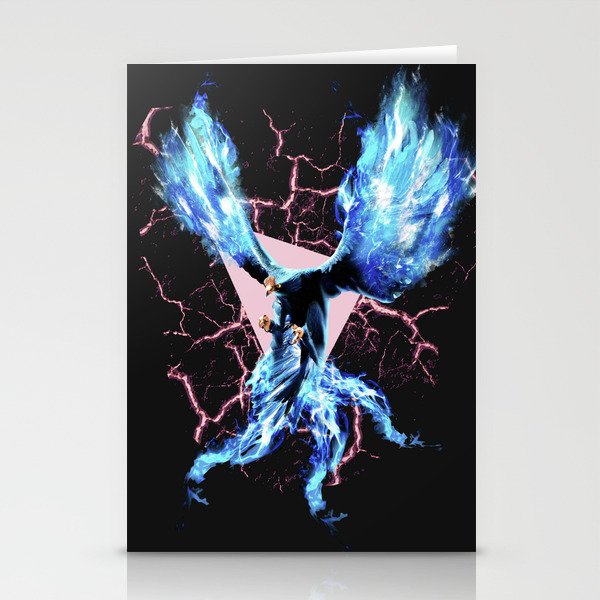 Blue Lightning Phoenix Ice Stationery Cards
