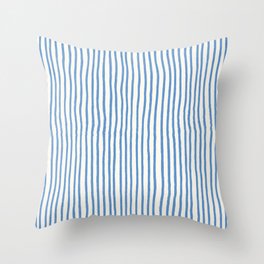 simple stripe_tropical blue Throw Pillow