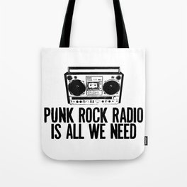 Punk Rock Radio Tote Bag