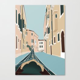 Gondola Ride through Venice, Italy Print Canvas Print