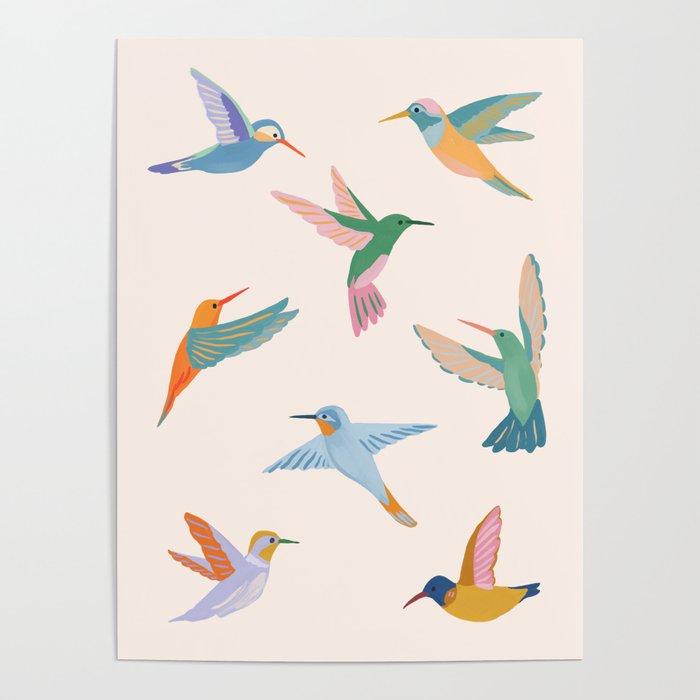 Hummingbirds Poster