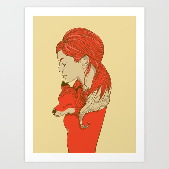 Lady Fox Art Print