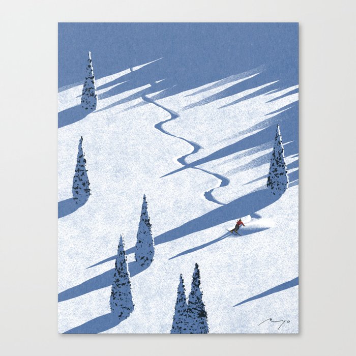 Ski Tracks (2022) Canvas Print