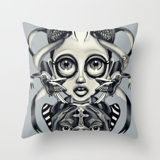 "Tattoeums III" Throw Pillow