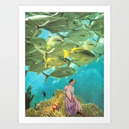 'It's Lonely Down Here' // Under the Sea Art Print