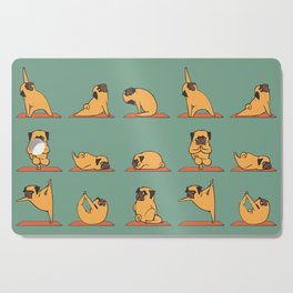 Pug Yoga Cutting Board