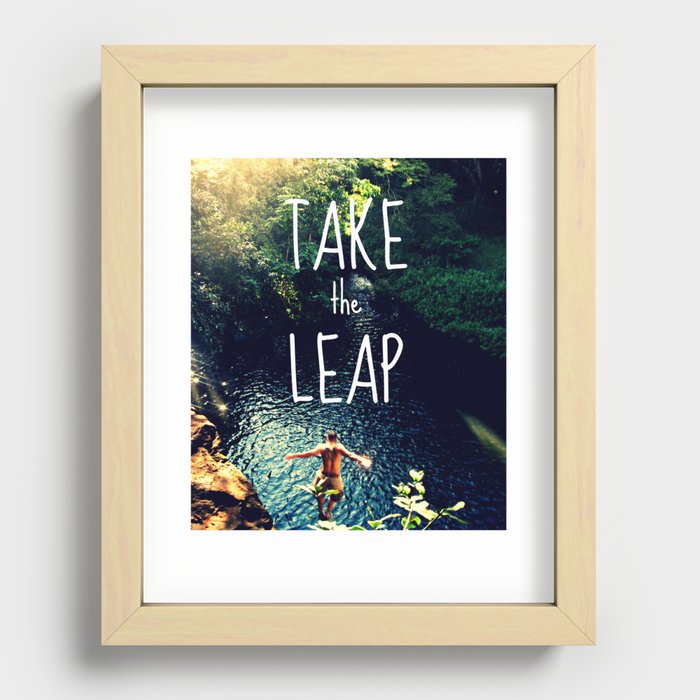 TAKE THE LEAP  Recessed Framed Print