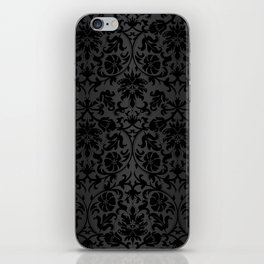 Black Damask Pattern Design iPhone Skin