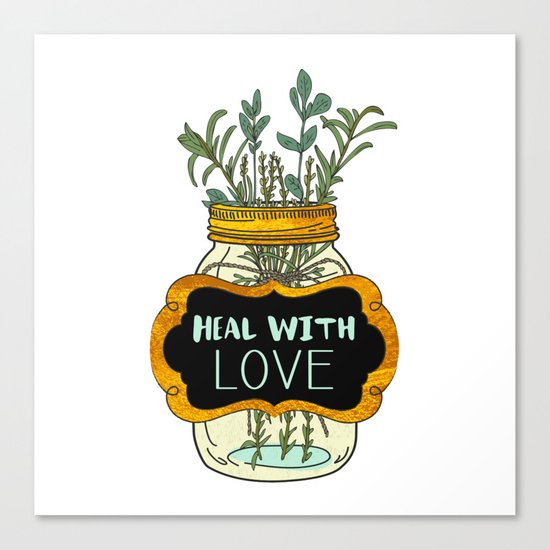 Heal With Love Canvas Print