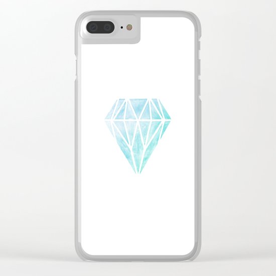 Diamond watercolour Clear iPhone Case
