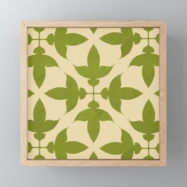Green pattern Framed Mini Art Print