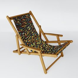 Stained Glass Flames Sling Chair