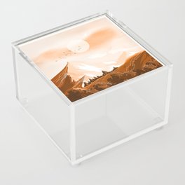 Peaceful Mountain Peak Sunset Acrylic Box