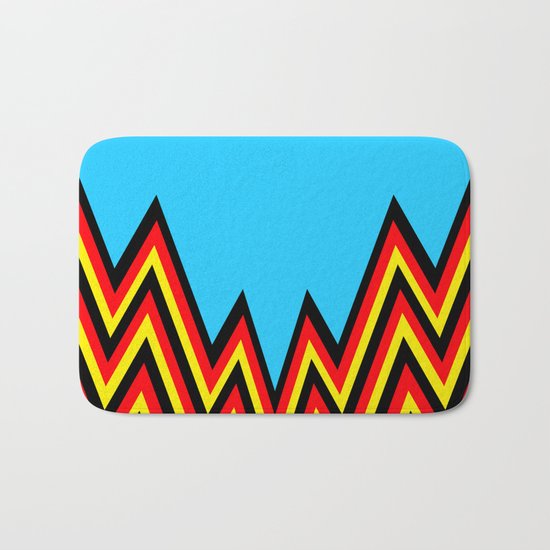 Black And Red And Yellow......And Blue Bath Mat