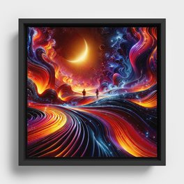 Space Duo Framed Canvas