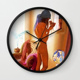 Girl In The Mirror Wall Clock | Oilpaintings, Talent, Painting, Portraiture, Oil, Masterpiece, Artist, Nudeart, Girlfemale, Beautiful 