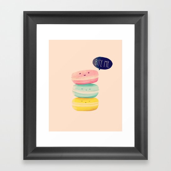 Bite Me Framed Art Print