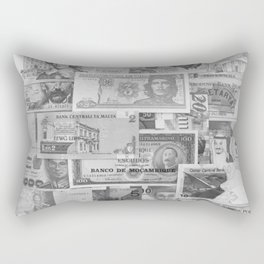 Numismatic Black And White Poster  Rectangular Pillow