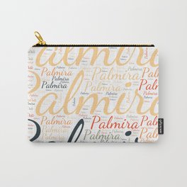Palmira Carry-All Pouch | Vidddiepublyshd, Femalepalmira, Birthdaypopular, Womanbabygirl, Horizontalitaly, Graphicdesign, Wordcloudpositive, Colorsfirstname 