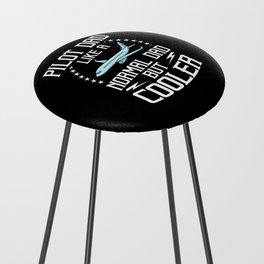 Airplane Pilot Plane Aircraft Flyer Flying Counter Stool