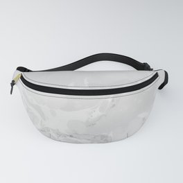 Abstract black white gray watercolor marble design Fanny Pack