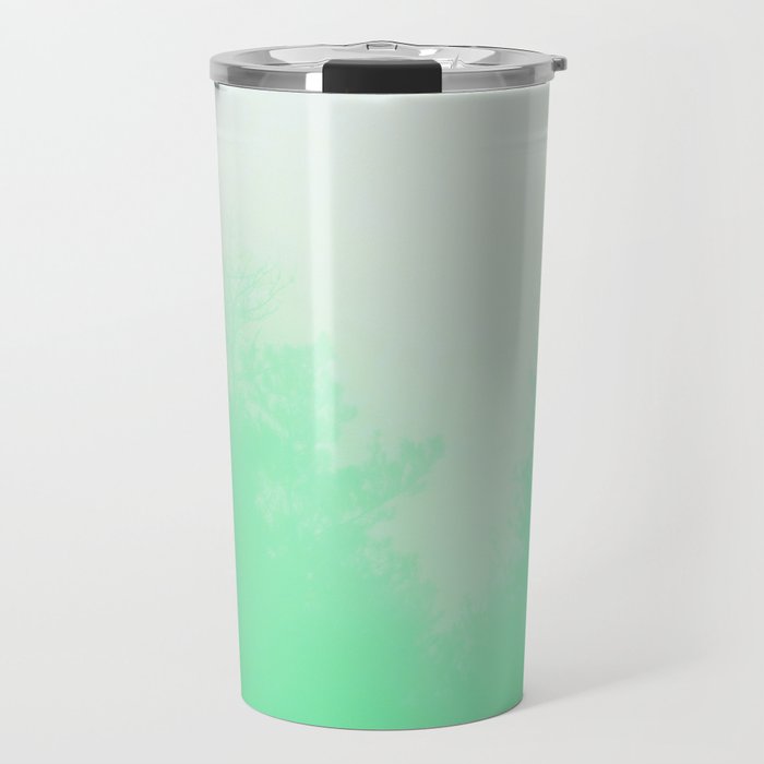 Out of focus - cool green Travel Mug