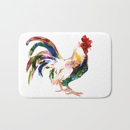 Rooster, Rooster art, Country style design Bath Mat | Painting, Farmers, Roosters, Watercolor, Comic, Realism, Frenchcountry, Countrystyle, Other, Roosterdesign 