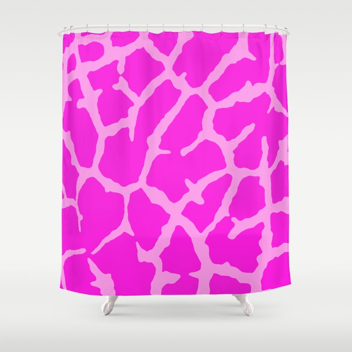 Pink Giraffe Print Shower Curtain By Blakcirclegirl Society6