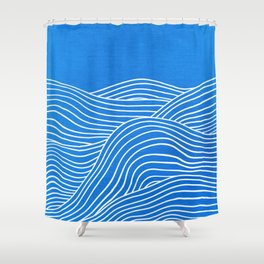 Sonernt Aesthetic 70S Abstract Wavy Swirl Shower Curtain, Cute