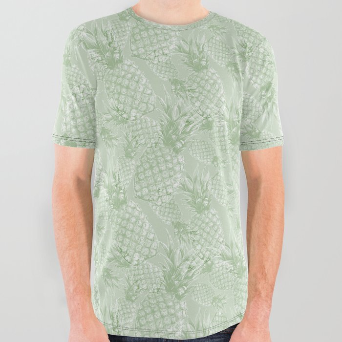 Fresh green pineapple All Over Graphic Tee
