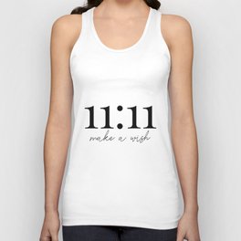 11:11 make a wish Tank Top | Black And White, Dorm, Family, College, Decor, Writing, Magic, Quote, Type, Typography 