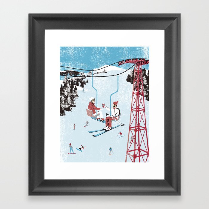 Ski Lift Framed Art Print