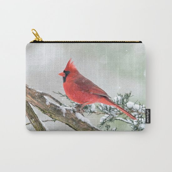 Cardinal Holding Steady in the Storm Carry-All Pouch
