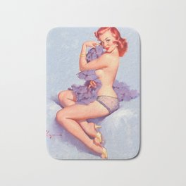 Pin Up Girl Roxanne by Gil Elvgren Bath Mat | Gilelvgren, Painting, Elvgren, Woman, Sensual, Sophisticated, 2Sweetspinupgirls, Vintage, Retro, Antique 