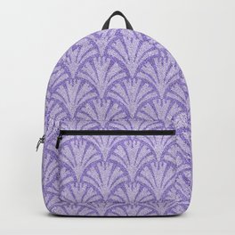 Faux Velvet Fan Pattern In Lilac on Lavender Backpack | Pastel, Graphicdesign, Nappy, Velveteen, Imitationvelvet, Velvety, Fan, Pale, Toweling, Lavender 