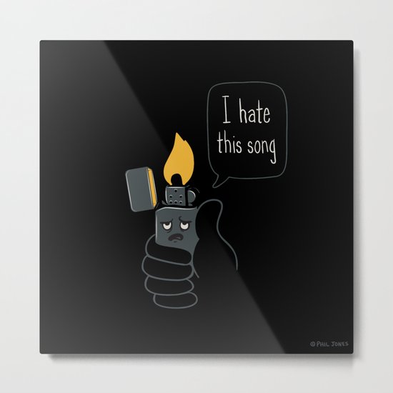 Mad Music Lighter Metal Print