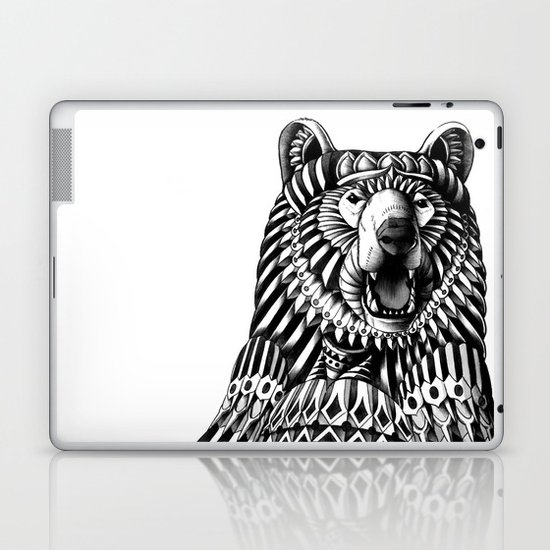 Ornate Grizzly Bear Laptop & iPad Skin