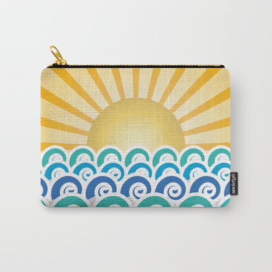 Along the Waves Blue Carry-All Pouch