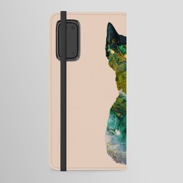 Marble Watercolor Cat Android Wallet Case