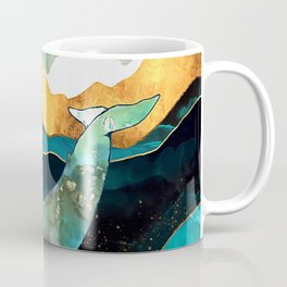 Sperm Whale in the depths of the North Atlantic nautical maritime seascape painting for home, wall, bedroom & living room decor Coffee Mug