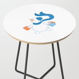 Holiday Shopping (blue) Side Table
