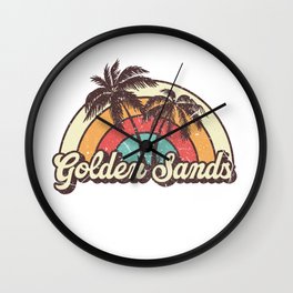 Golden Sands beach city Wall Clock