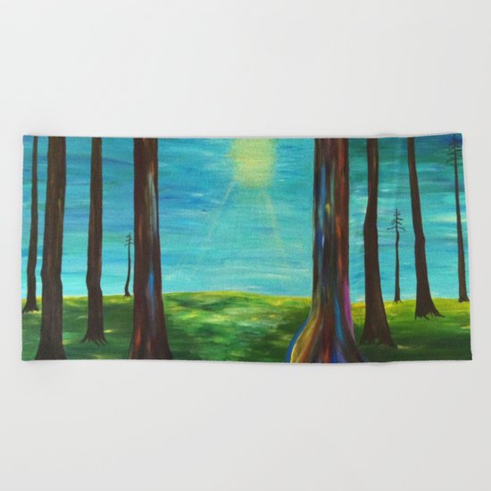 Magical Forest Beach Towel