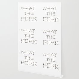 WHAT THE FORK design using fork images to create letters  Wallpaper