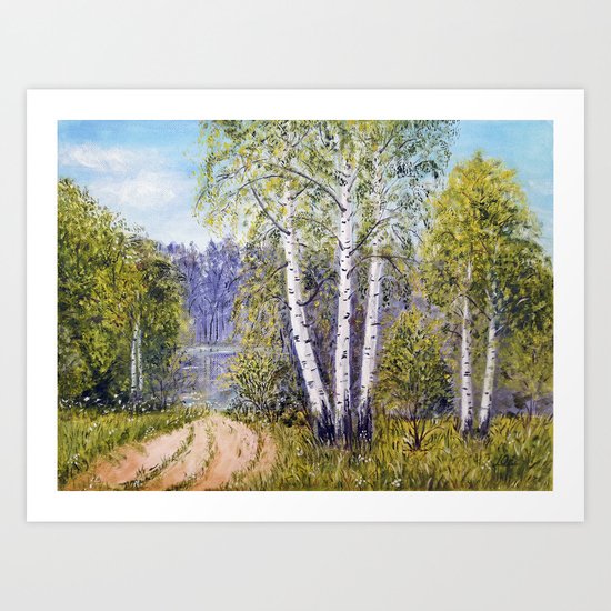 Summer forest Art Print