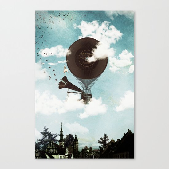 Swan Lake Up in the Air Canvas Print
